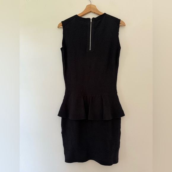 Sandro Black Sleeveless Peplum Mini Dress size 2 EUC - Picture 4 of 8